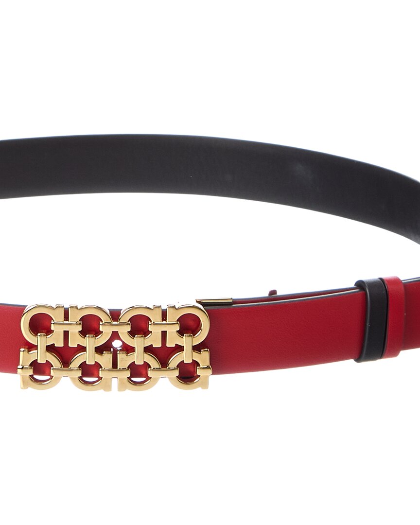 Ferragamo Gancini Reversible & Adjustable Leather Belt