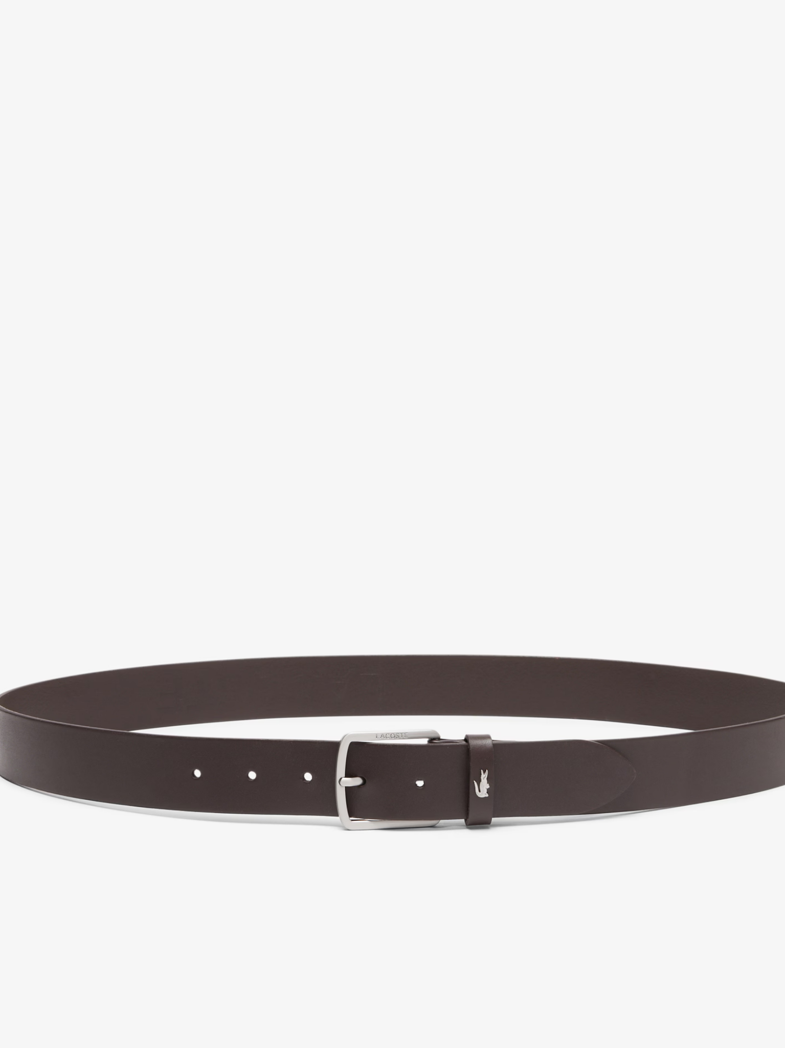 LACOSTE Smooth Leather Belt Brown