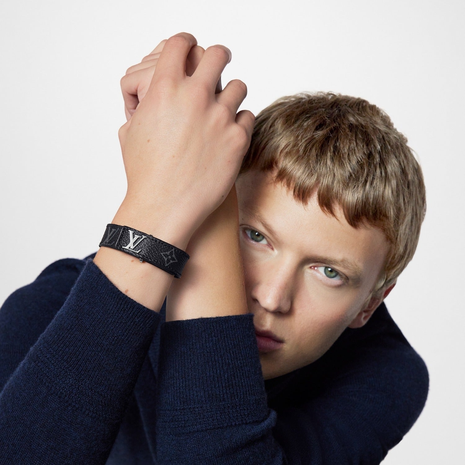 LV Slim Bracelet Monogram Eclipse Black by Louis Vuitton
