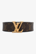 Louis Vuitton Monogram Leather LV Initiales Belt Size 95