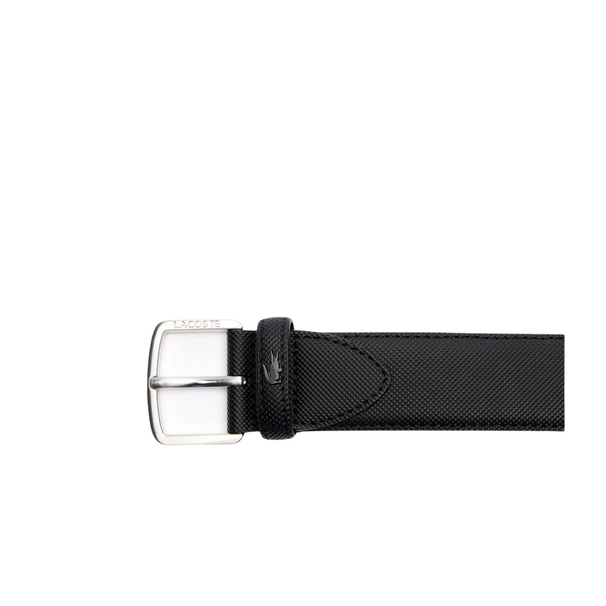 Cintura Uomo Lacoste Petit Piqué Nero