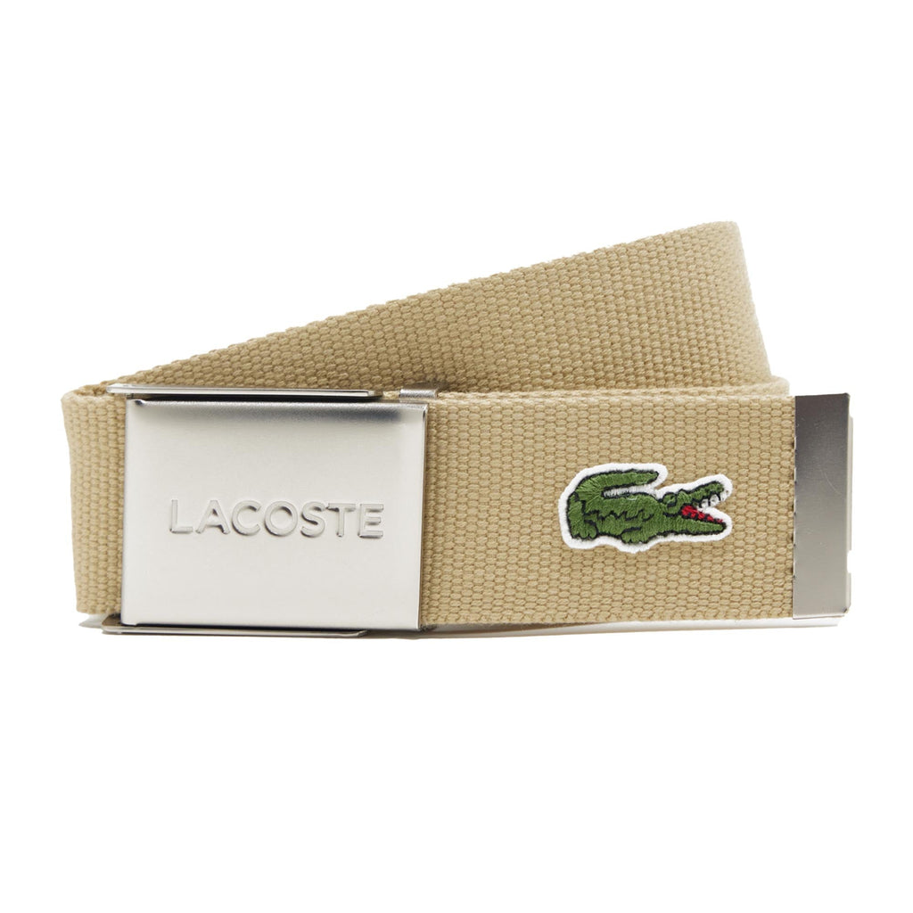 LACOSTE Herren Gürtel aus Stoff - schönes Etui, gravierter Schiebeschnallenverschluss